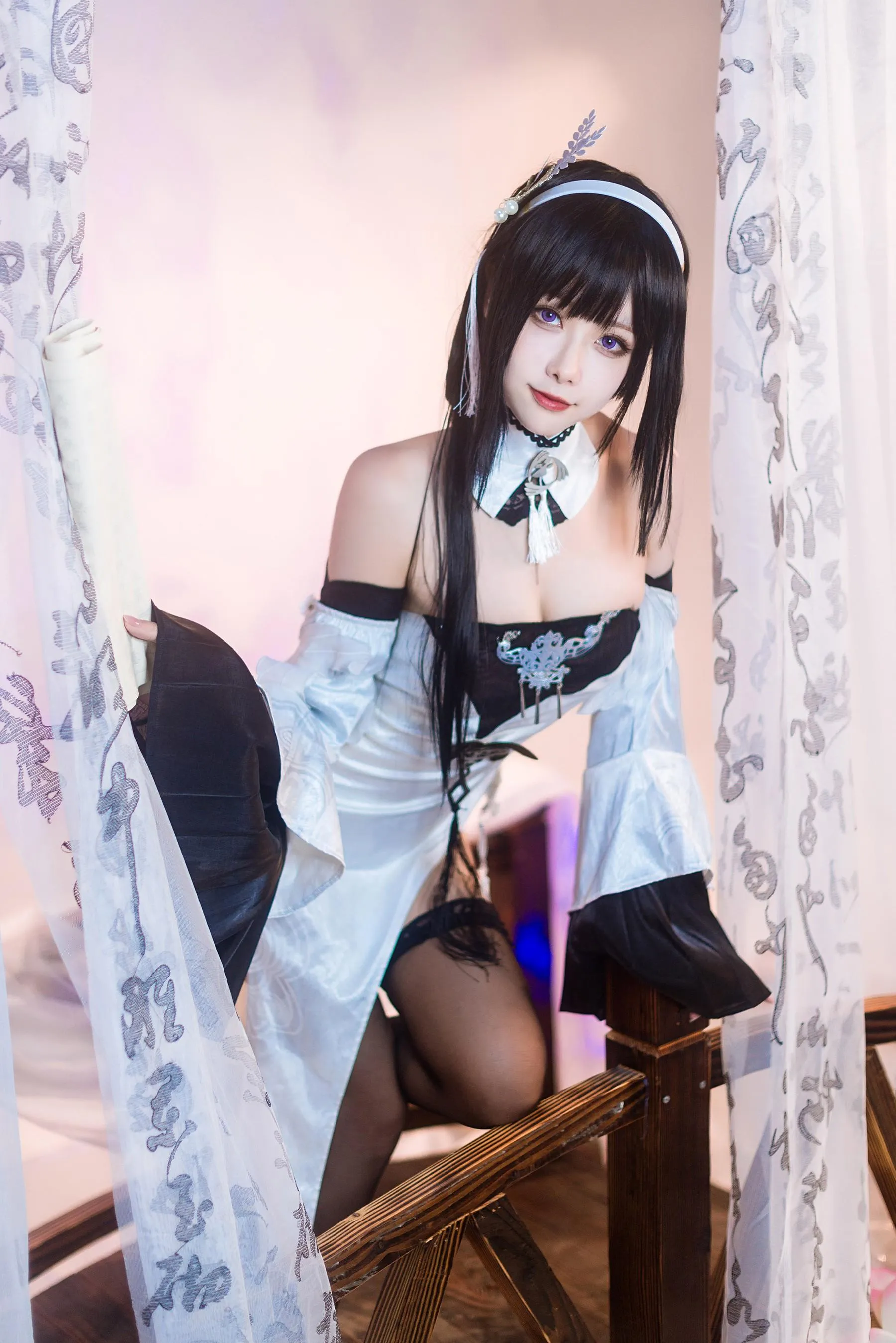 Momoko葵葵 – NO.31碧蓝航线镇海 奇奢花苑 [24P]插图2